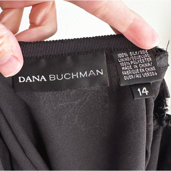 VTG Dana Buchman Maxi 100% Silk Skirt 14 Floral Fringe Whimsygoth Fairy Grunge - Picture 4 of 6